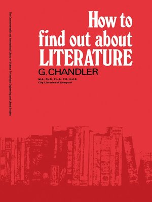 cover image of How to Find Out About Literature